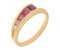 Modern Ruby, pink sapphire and diamond crossover ring main image