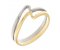Modernist two colour gold wave ring main image