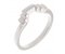 Art deco step square cut out shaped wedding ring main image