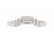 Art deco step square cut out shaped wedding ring top view