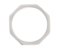 Angled octagon shaped contemporary ring side view