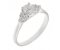 Trefoil oval shape and round diamond engagement ring main image