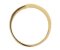 Modernist contemporary gold designer wave ring side view
