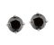 Classic round black diamond stud earrings main image