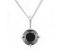 Classic round black diamond solitaire pendant main image