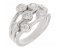 Modern organic scatter set round brilliant cut diamond cluster ring Large main image