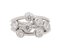 Modern organic scatter set round brilliant cut diamond cluster ring Large top view