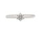 Classic round brilliant cut diamond six claw solitaire engagement ring top view