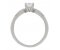 Crossover shoulder round brilliant cut diamond engagement ring side view