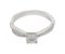 Crossover shoulder round brilliant cut diamond engagement ring angle view