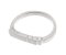 Art Deco style stepped and curve shaped wedding band angle view