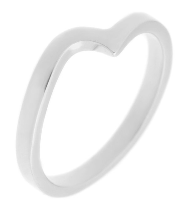 Violet shaped wedding band curved left main image