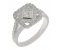 Art Deco style princess and round cut diamond cluster ring main image