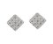 Square set round brilliant cut diamond cluster earrings main image