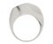 Modernist heavy wavey designer dress ring angle view