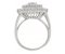 Round brilliant cut diamond large handmade vintage cluster ring side view