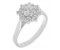 Classic round brilliant cut diamond halo cluster ring main image