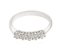 Classic five stone round diamond six claw set half eternity ring angle view