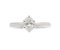 Classic twist style oval cut diamond 6 claw solitaire engagement ring top view