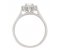 Oval, round and pear shape diamond half cluster ring side view