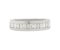 Gents baguette cut diamond channel set eternity ring wedding band top view