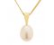 Classic white tear drop cultured river pearl pendant 7mm main image