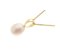 Classic white tear drop cultured river pearl pendant 7mm side view
