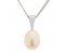 Classic white tear drop cultured river pearl pendant 7mm white