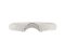 Art deco step round diamond set half moon crescent shaped ring top view
