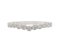 Round brilliant cut diamond wishbone shaped eternity style wedding ring top view