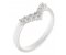 Classic claw set round brilliant cut diamond wishbone shaped ring main image