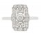 Art Deco vintage style large round Diamond cluster dress ring small top