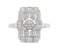 Art Deco vintage style large round Diamond cluster dress ring large top