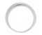 Modernist wide triple ridged stoneless dress ring side view