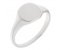 9x9mm Small plain ladies or gents little finger cushion shaped signet ring main image