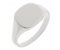 14x12mm landscape large plain gents cushion shaped signet ring main image