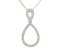 Double pear shape round brilliant cut diamond drop pendant main image