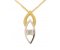 Modern teardrop shape gold and round diamond pendant main image