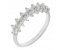 Bibi modern designer three row round brilliant cut diamond eternity ring main image