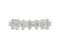 Bibi modern designer three row round brilliant cut diamond eternity ring top view