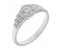 Art deco hexagon round brilliant cut diamond engagement ring main image