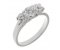 Valentine round brilliant cut diamond contemporary trilogy ring main image