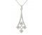 Alisia round brilliant cut diamond cluster drop pendant main image