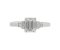 Art deco Enzo Emerald cut and baguette diamond engagement ring top view