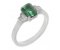 Art deco Enzo Emerald cut Emerald and baguette diamond ring main image