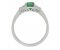 Art deco Enzo Emerald cut Emerald and baguette diamond ring side view
