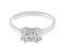 Art deco Voltaire princess and baguette cut diamond engagement ring top view