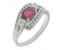 Orion oval ruby and round cut diamond designer crossover dress ring main image