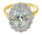 Classic oval Aquamarine and Diamond halo cluster ring main image