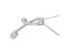Contemporary crossover modernist style round diamond pendant side view